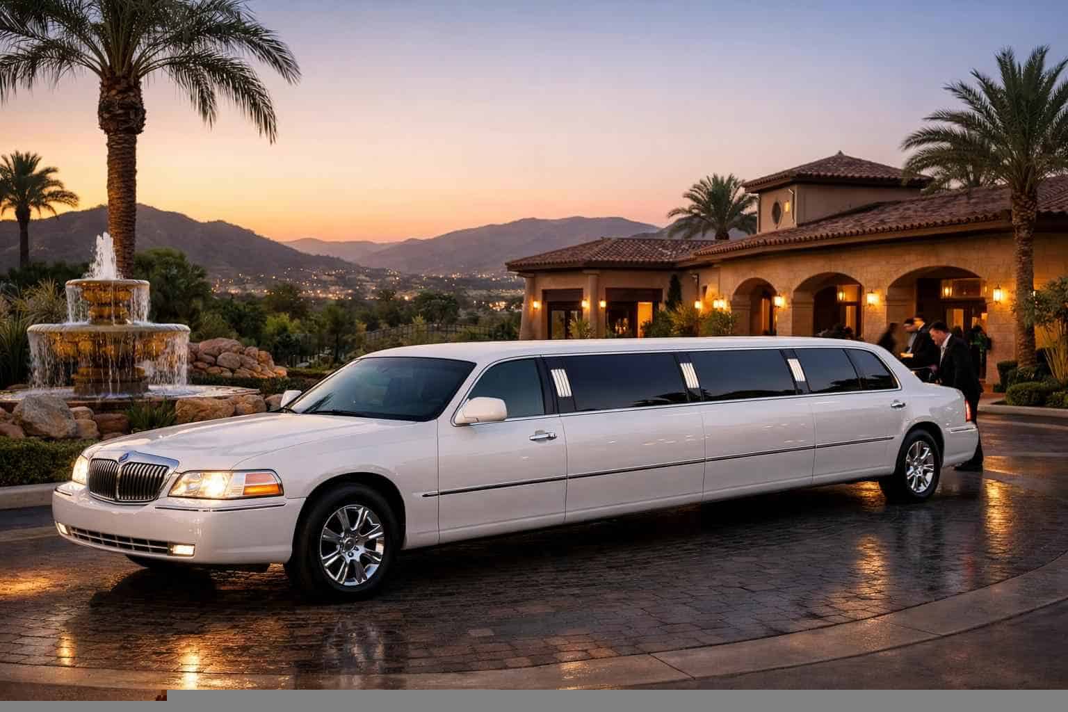 Luxury White Limo Rental in El Cajon California
