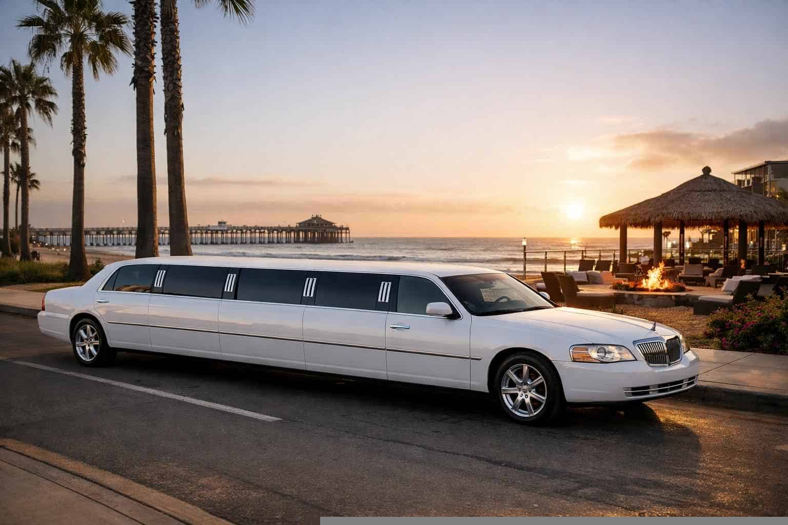 Luxury White Limo Rental in Imperial Beach California