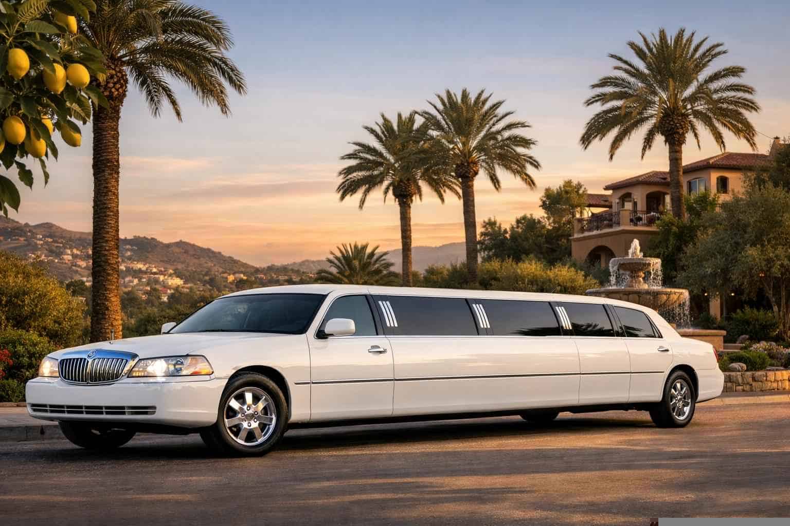 Luxury White Limo Rental in Lemon Grove California