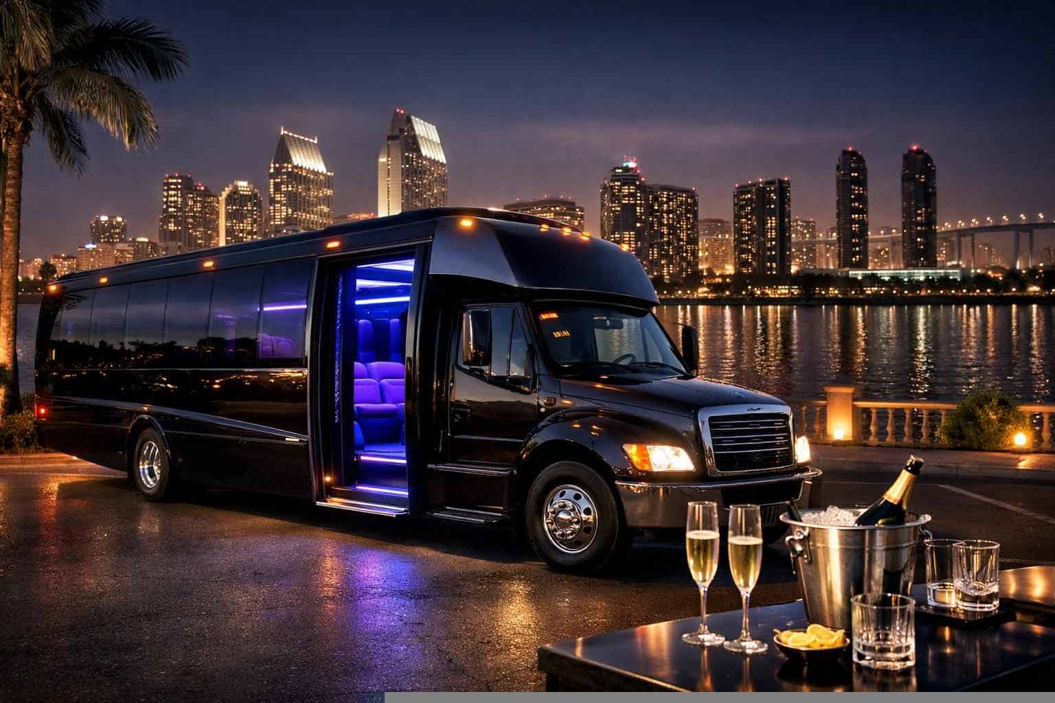 National City CA Black Party Bus Rental