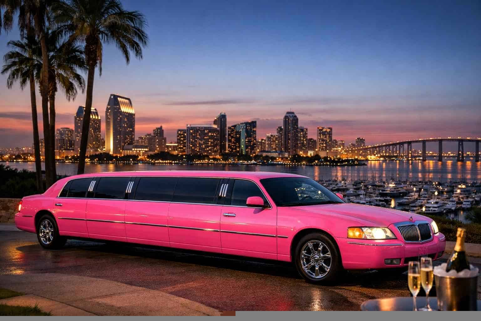 National City CA Pink Limo Rental