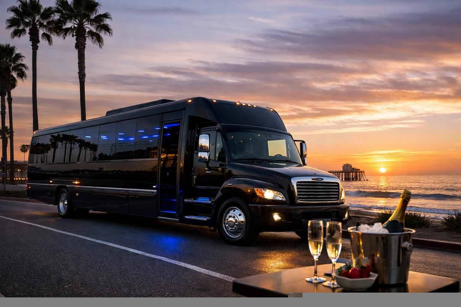 Oceanside CA Black Party Bus Rental