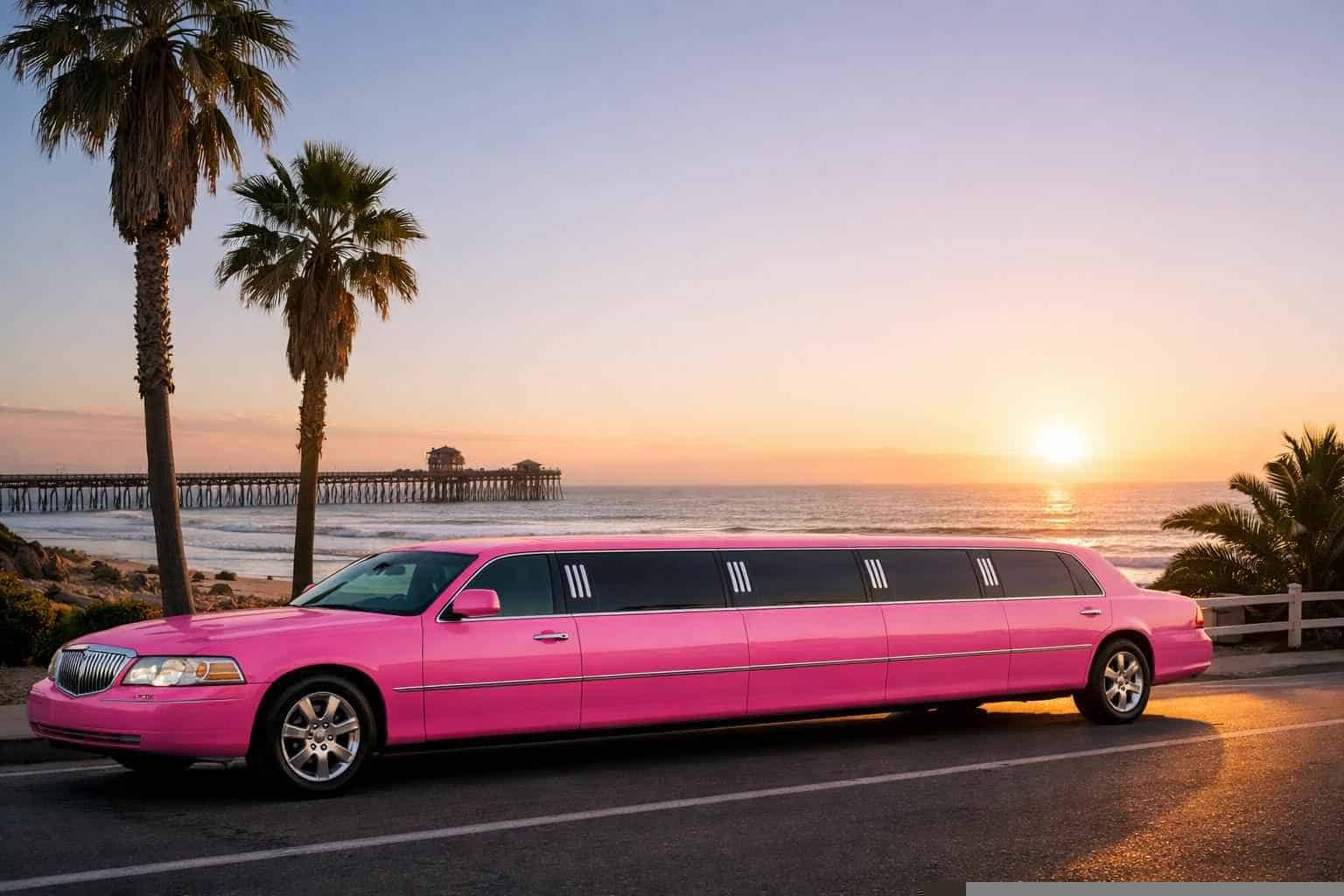 Oceanside CA Pink Limo Rental