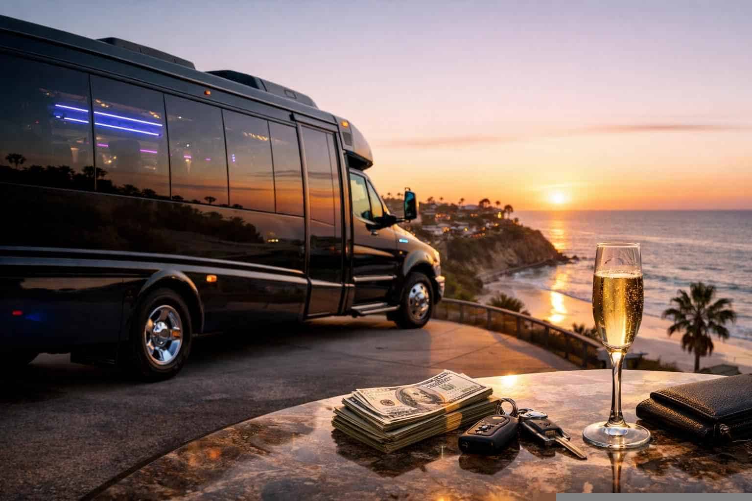Party Bus Rental Prices in Solana Beach CA