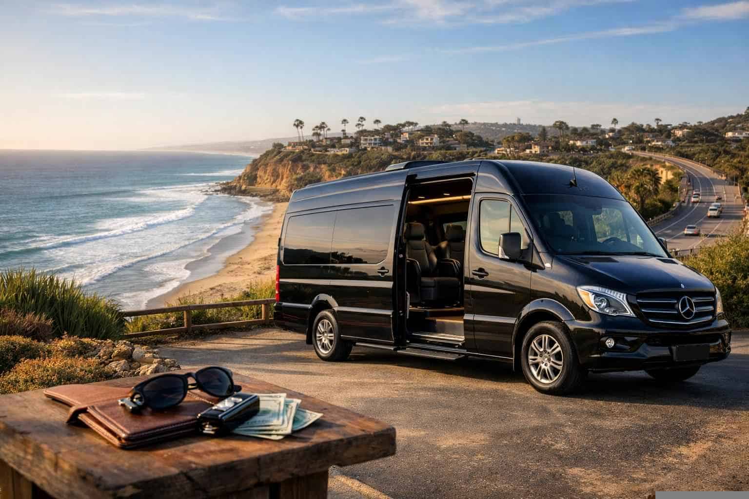 Passenger Van with Driver Prices in Del Mar CA