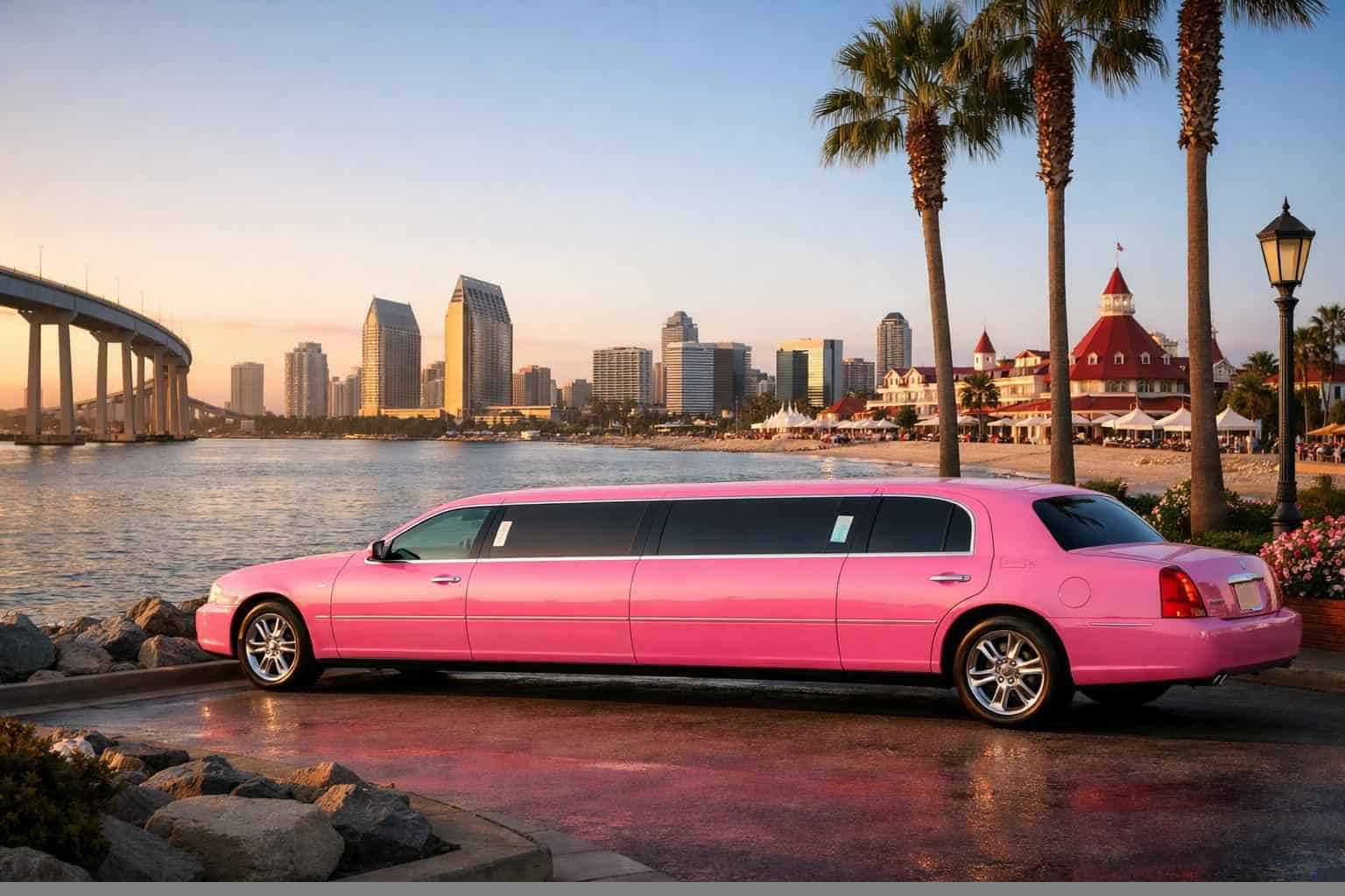 Pink Limo Rental Near Me Coronado CA