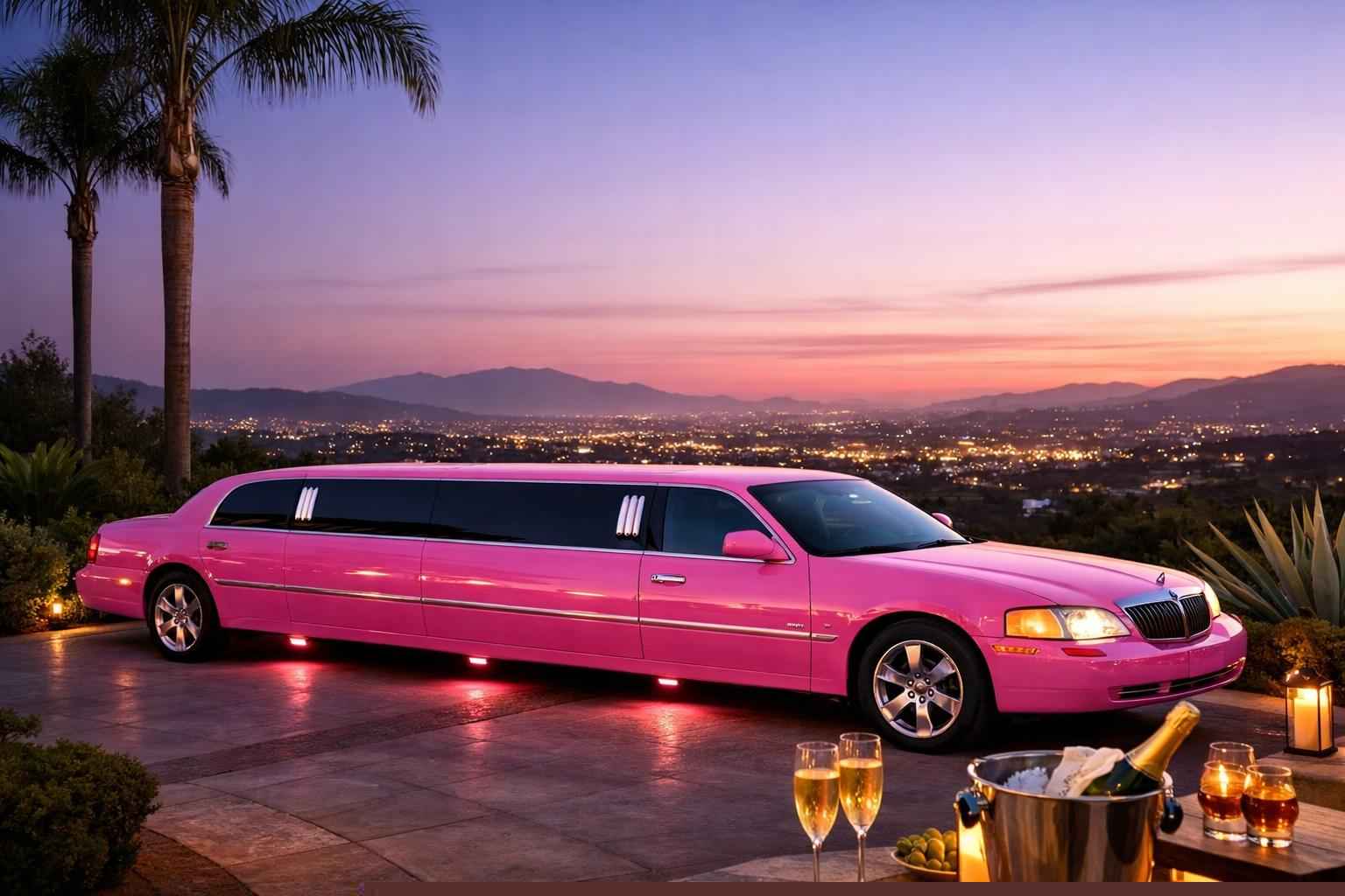 Pink Limo Rental Near Me Vista CA