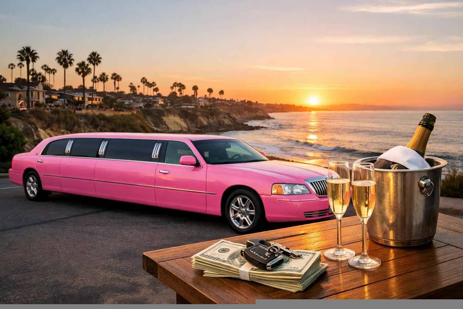 Pink Limo Rental Prices In Encinitas CA