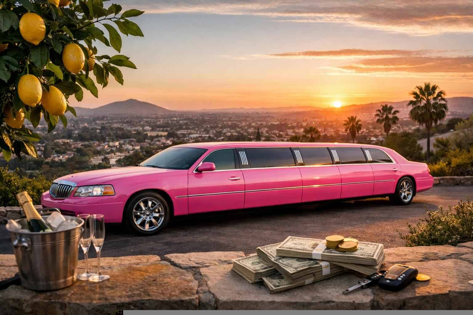 Pink Limo Rental Prices in Lemon Grove CA