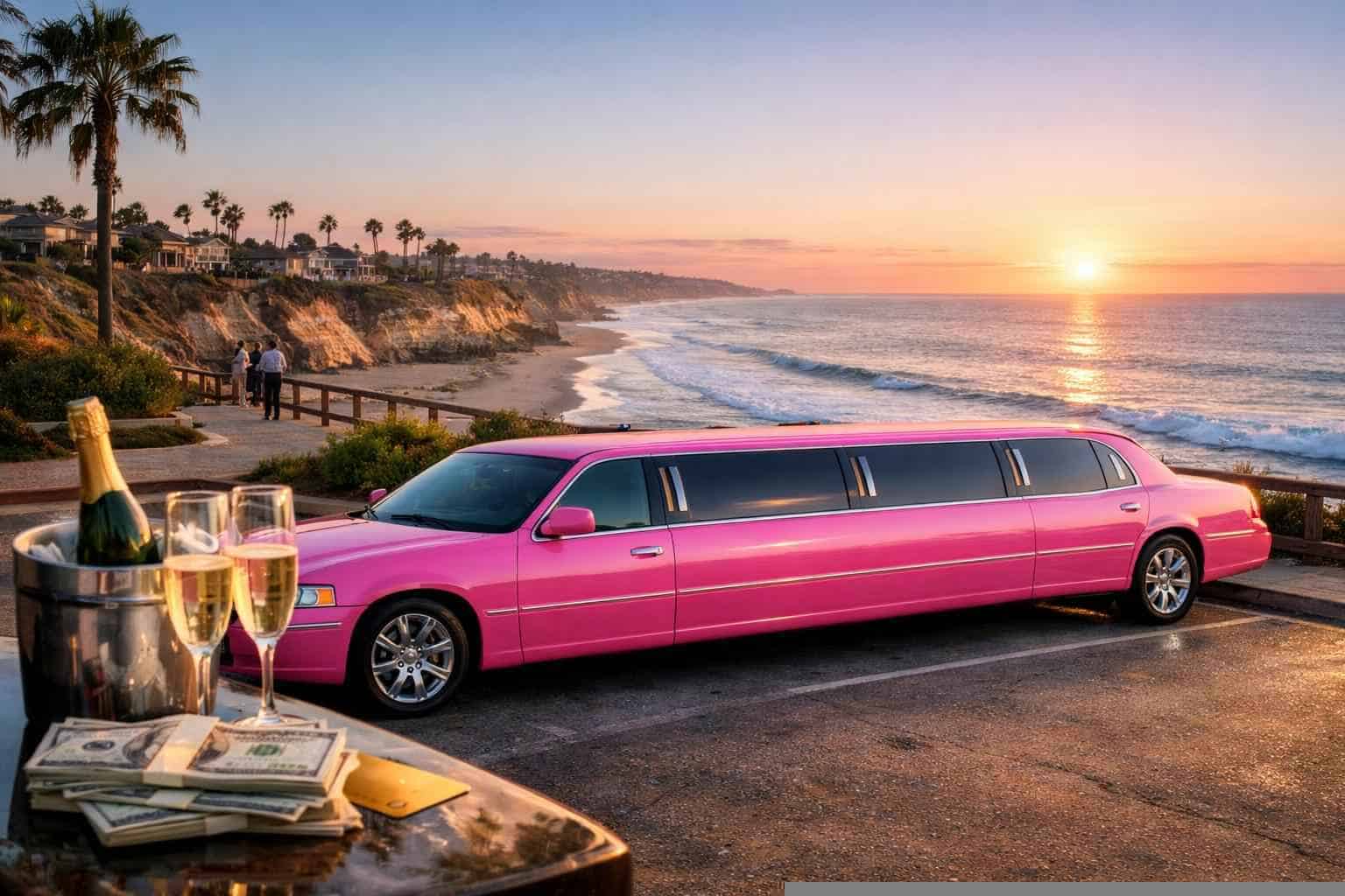 Pink Limo Rental Prices In Solana Beach CA
