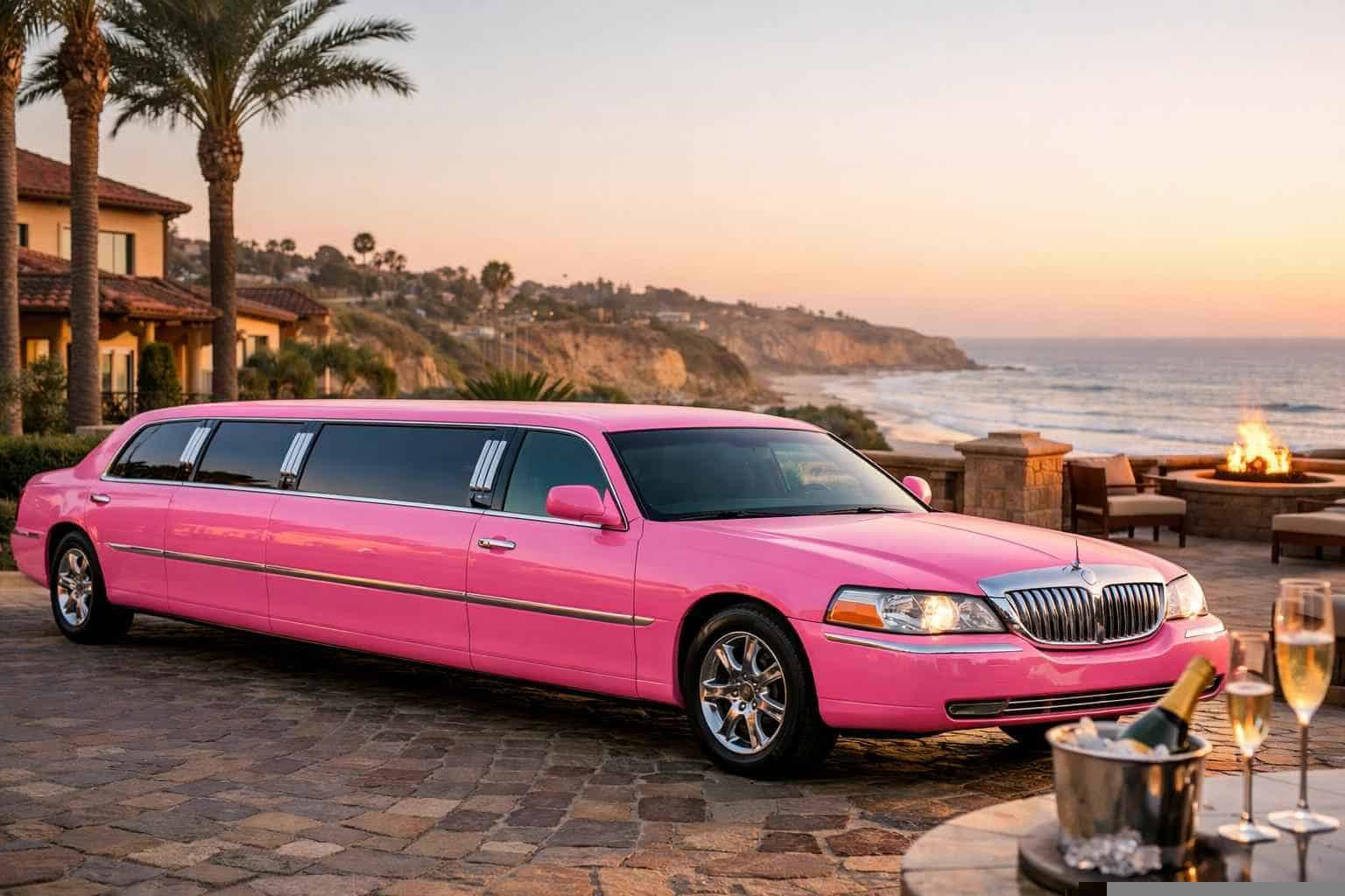 Pink Limo Rental Services in Del Mar