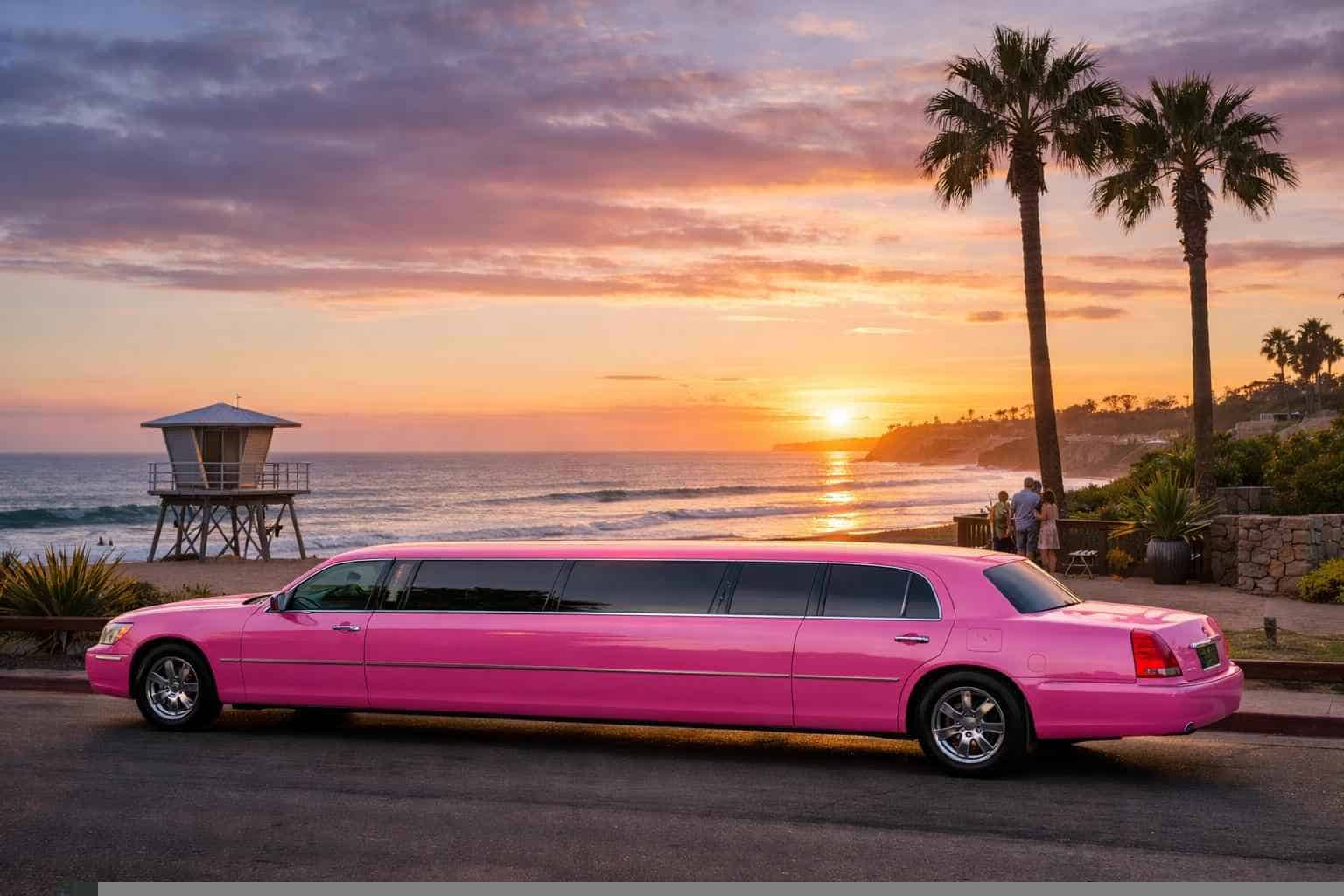 Pink Limo Rental Solana Beach CA
