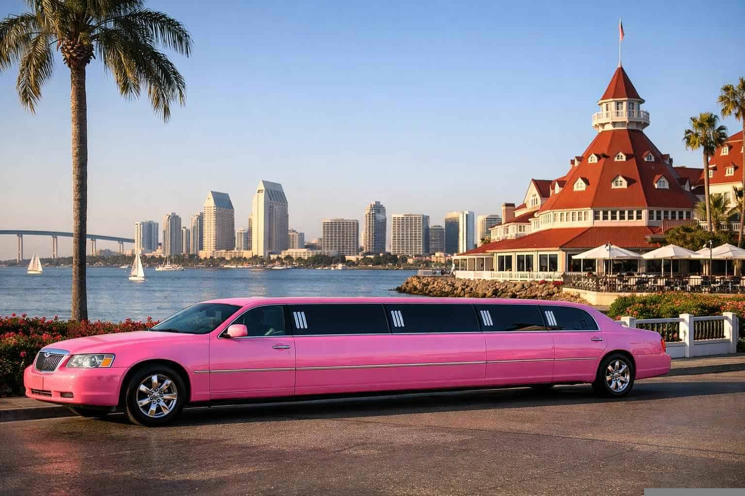 Pink Limousines in Coronado California