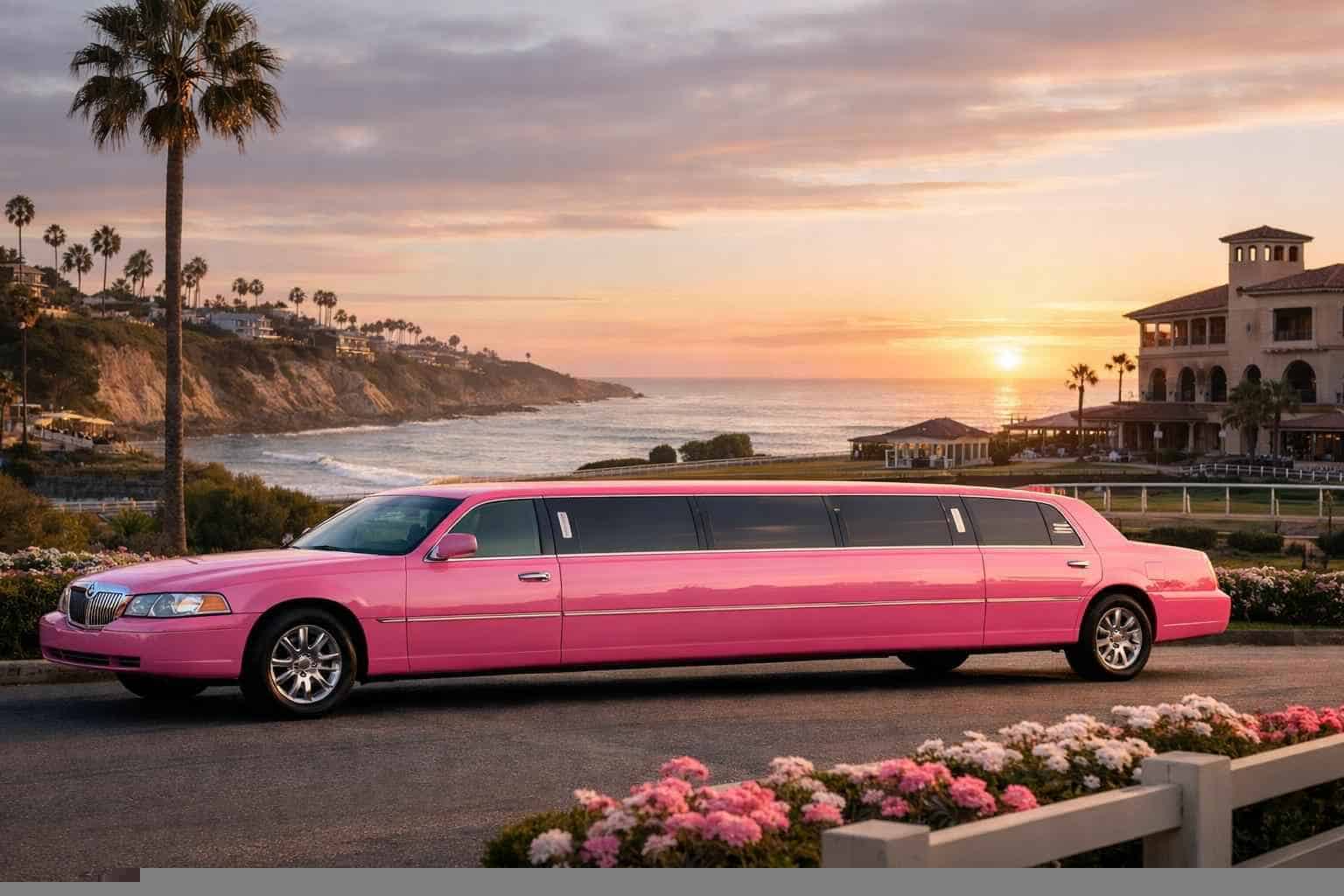 Pink Limousines in Del Mar California