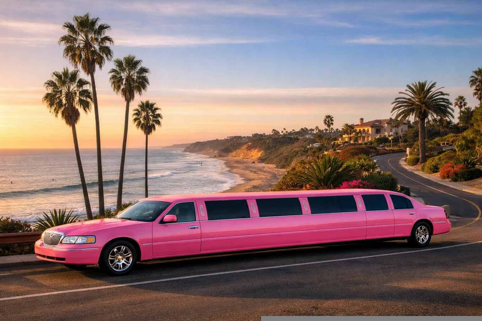Pink Limousines in Encinitas California