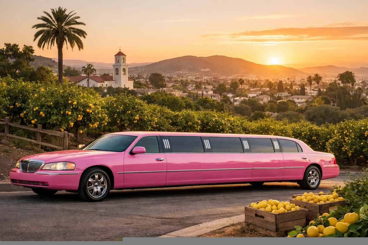 Pink Limousines in Lemon Grove California