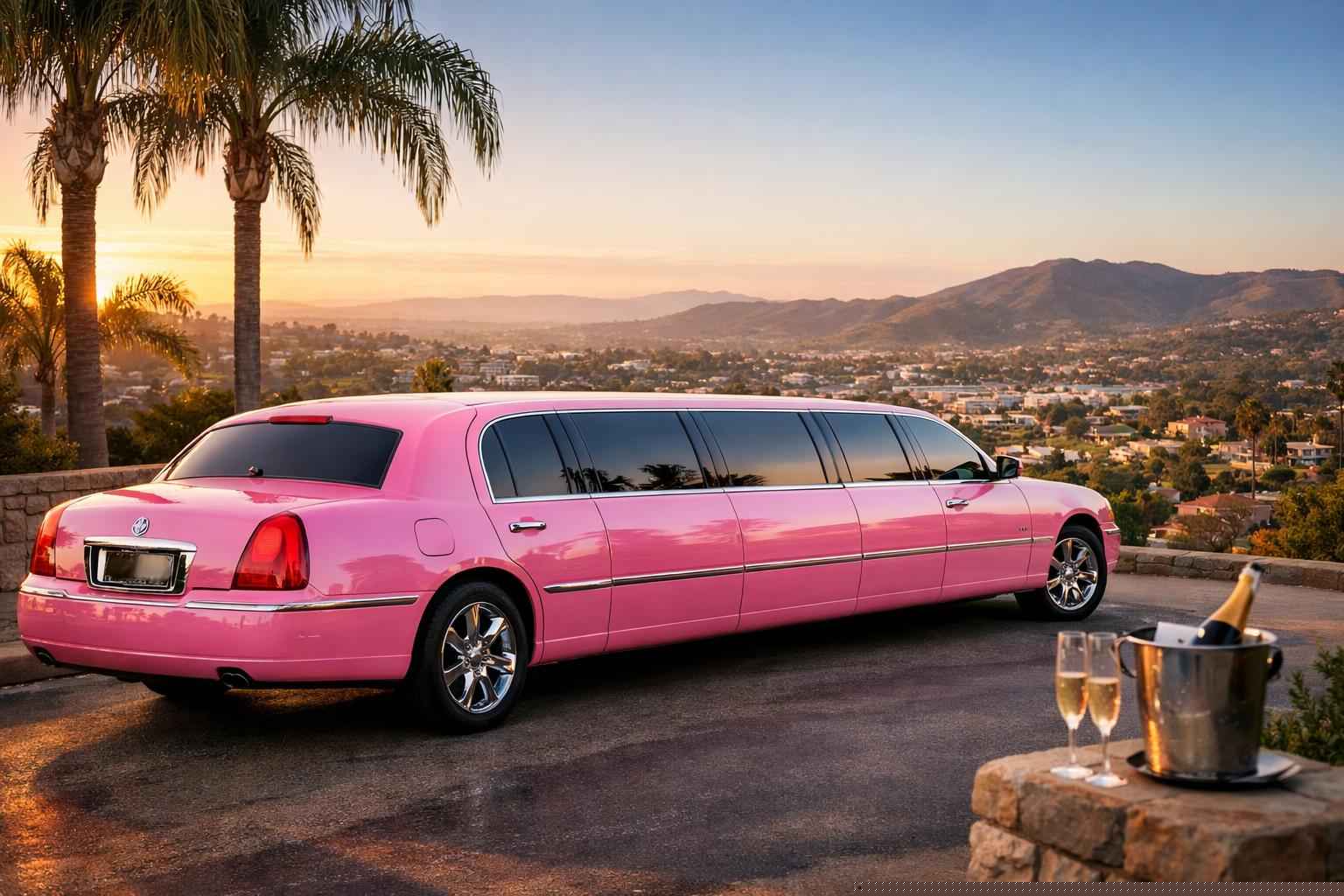Pink Limousines in Vista California