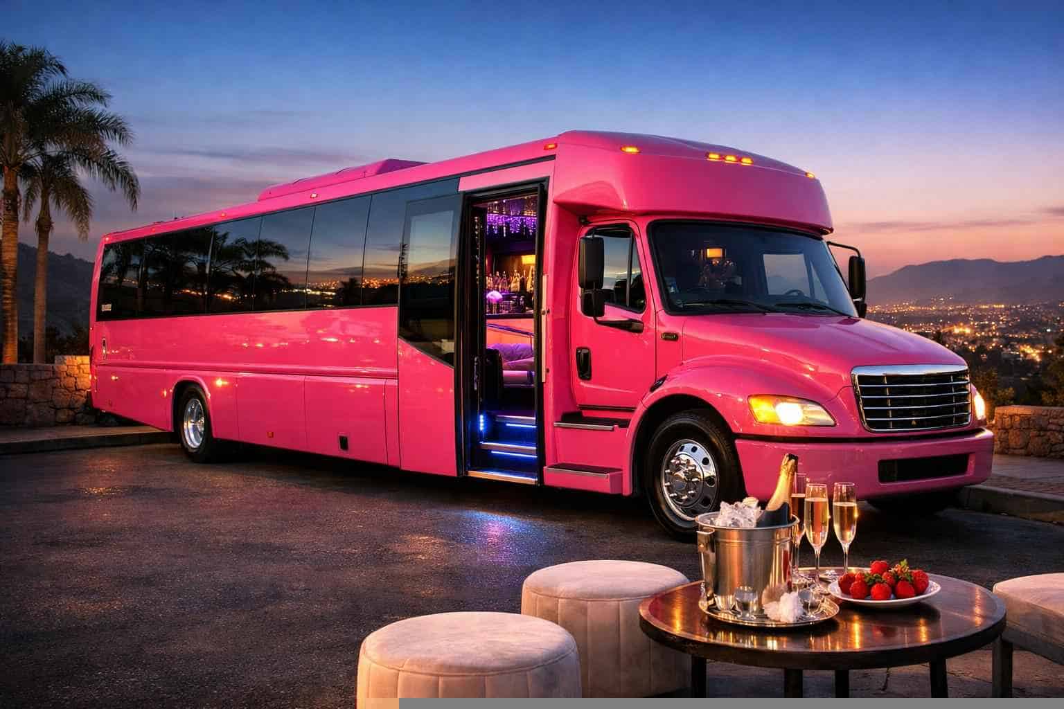 Pink Party Bus Rental Escondido CA