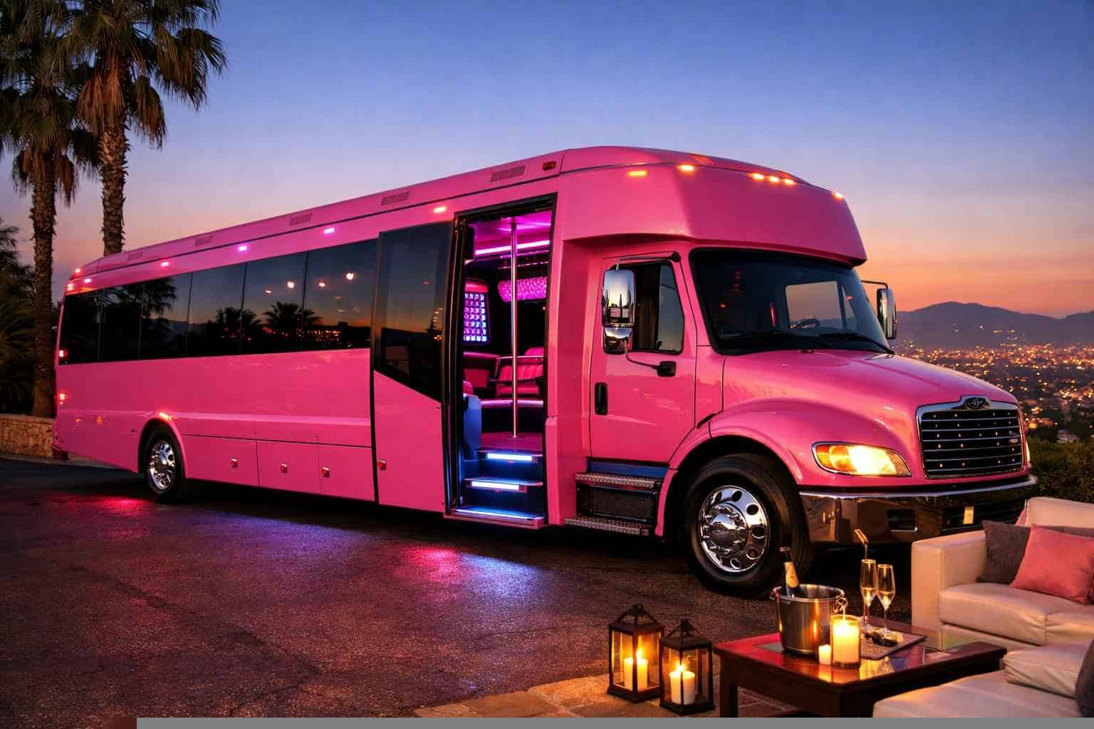 Pink Party Bus Rental La Mesa CA