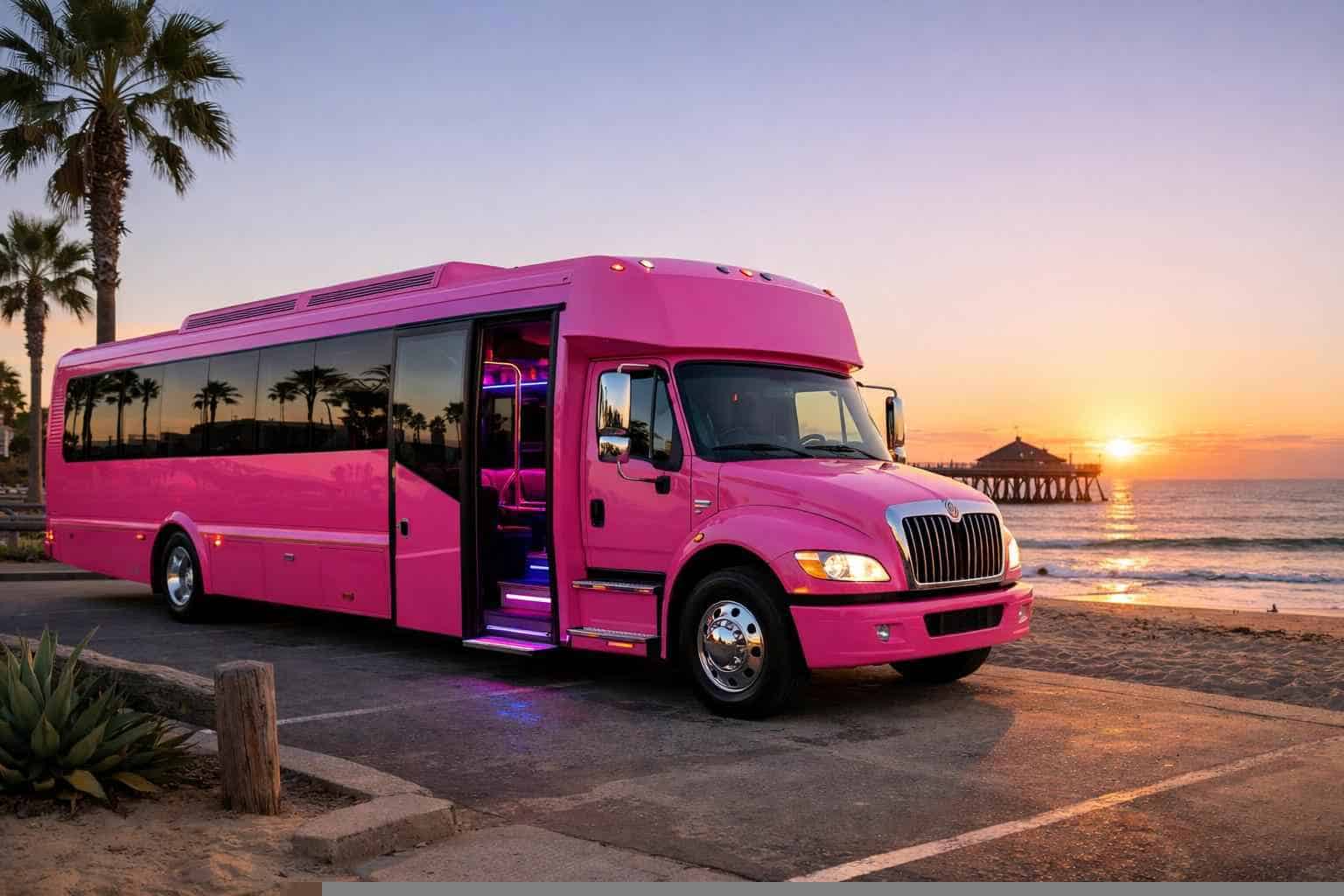 Pink Party Bus Rental Near Me Imperial Beach CA