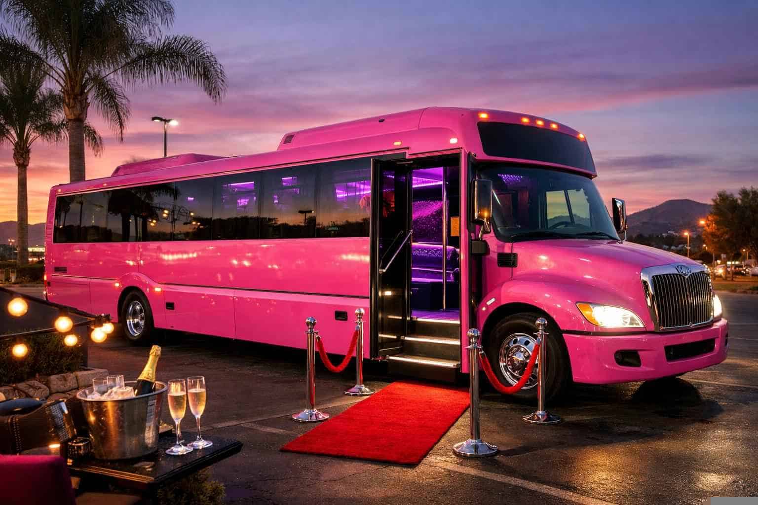 Pink Party Bus Rental San Marcos CA