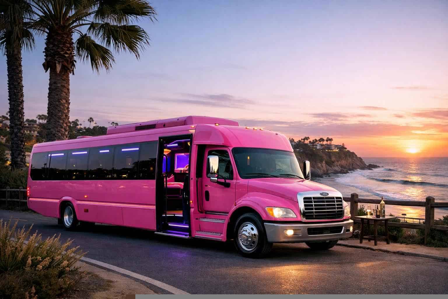 Pink Party Bus Rental Services in Encinitas