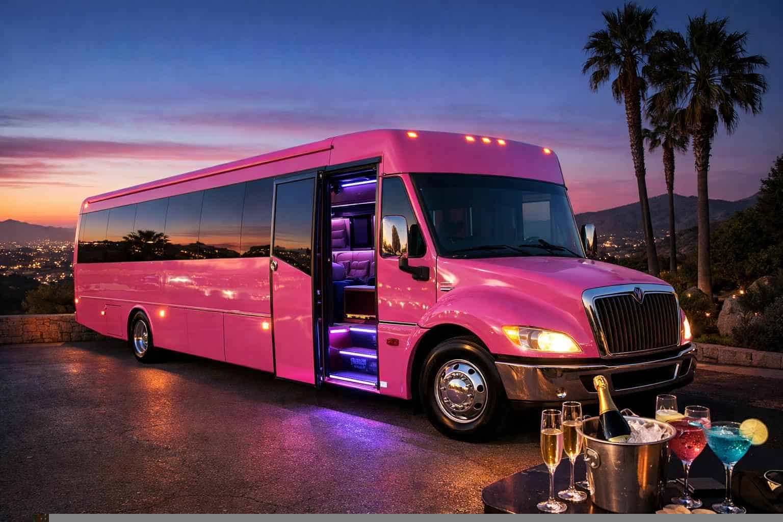 Pink Party Bus Rental Services in Escondido