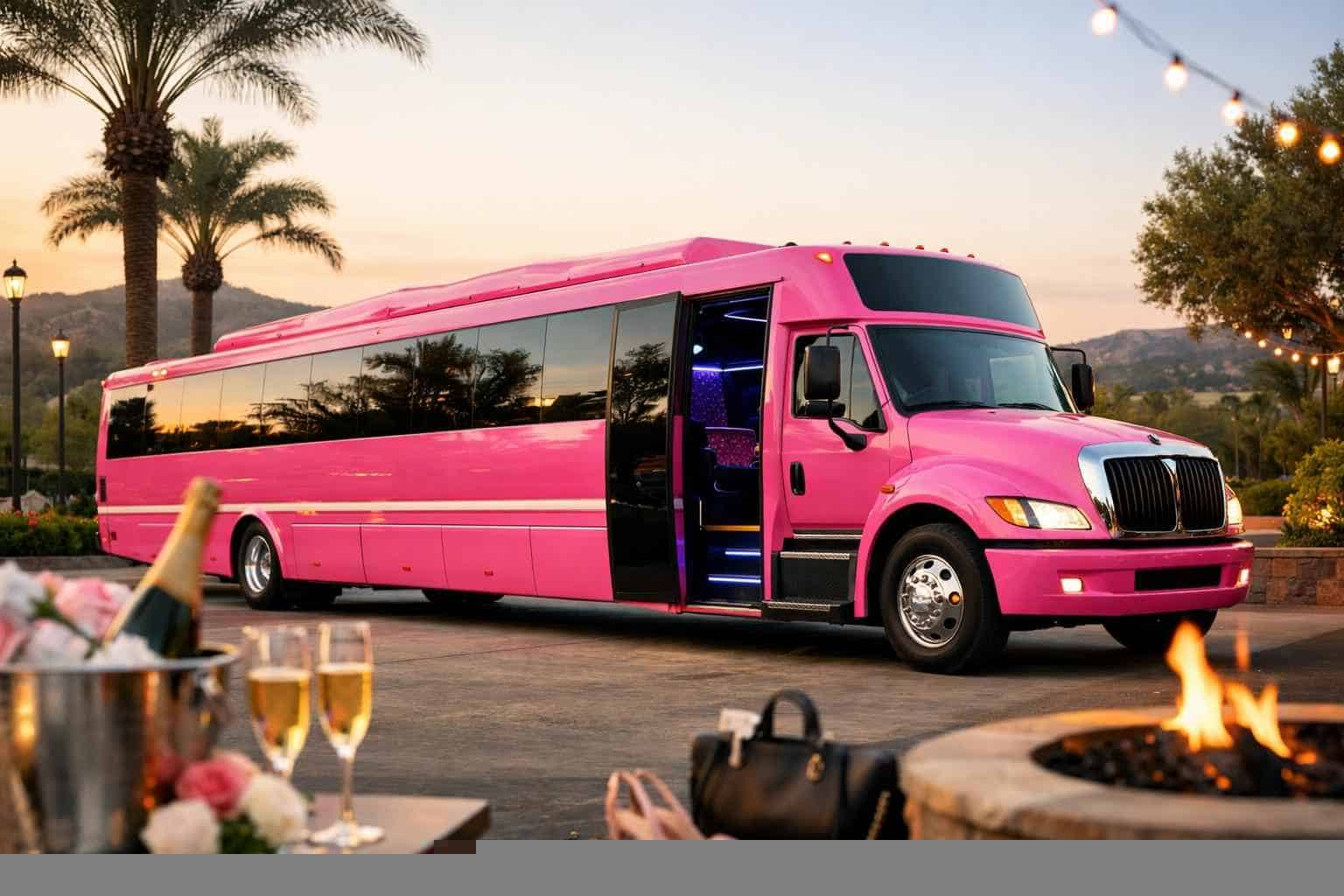 Pink Party Bus Rental Services in La Mesa