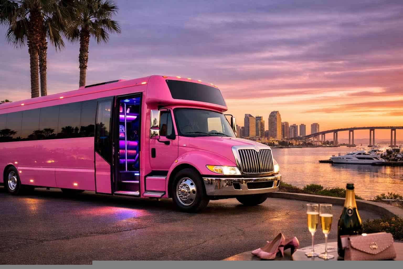 Pink Party Bus Rental Services in National City