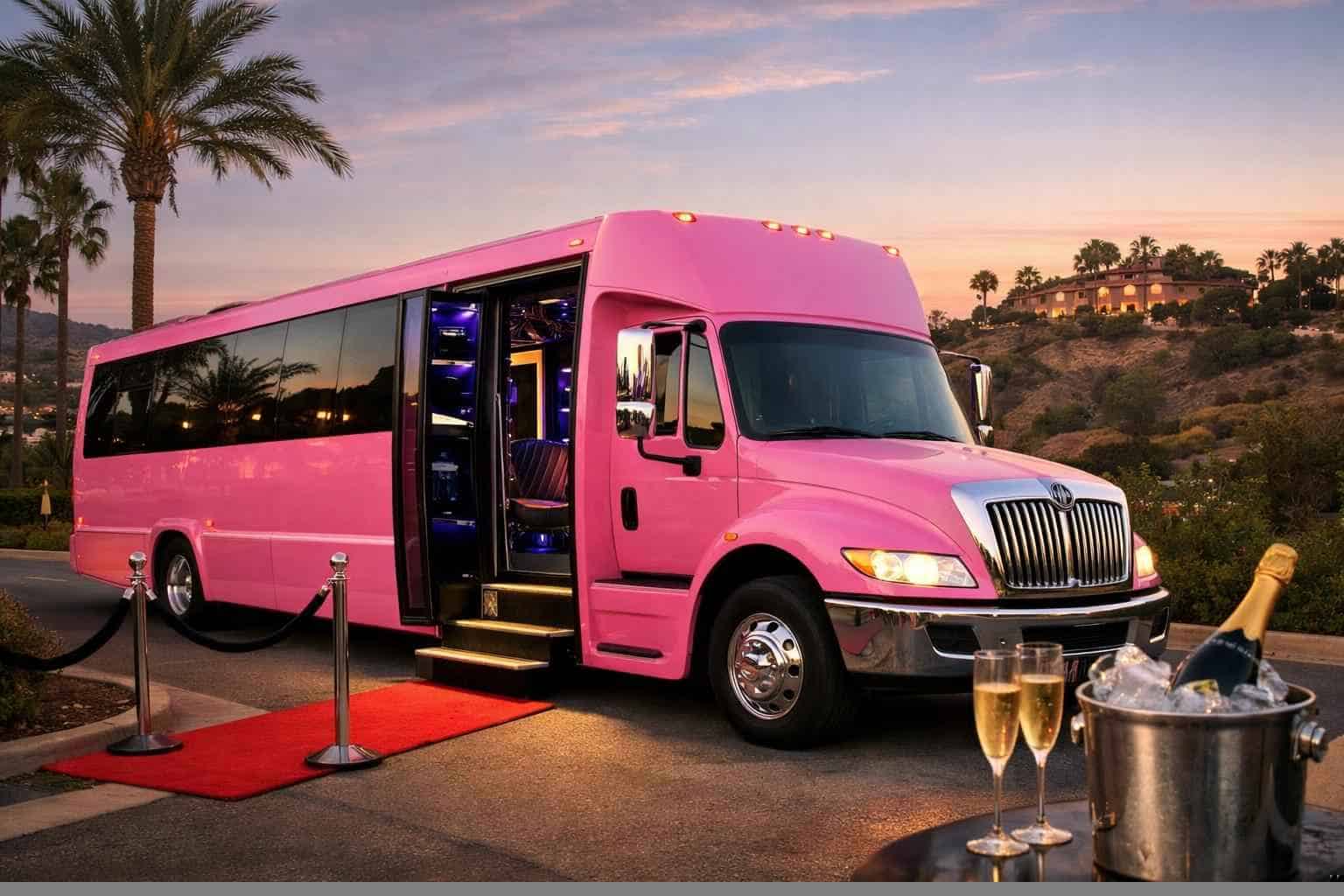 Pink Party Bus Rental Services in Poway