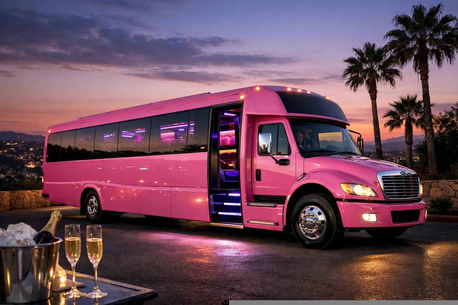 Pink Party Bus Rental Vista CA