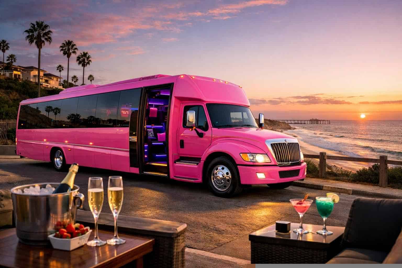 Pink Party Bus Service Carlsbad CA