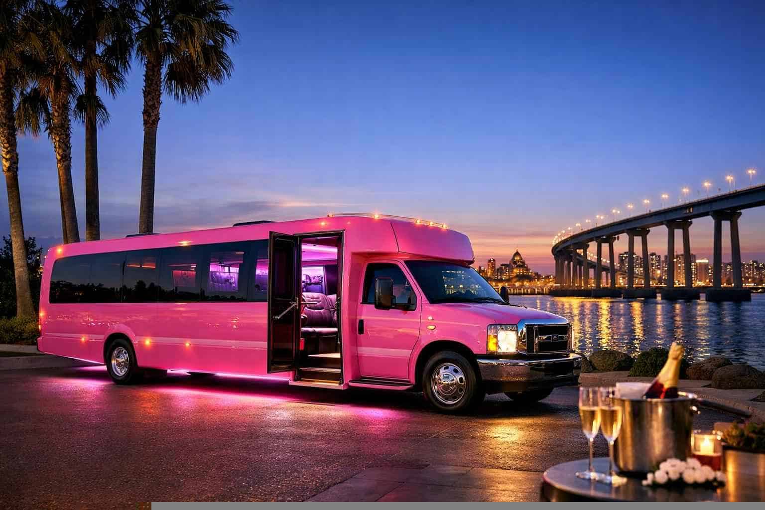 Pink Party Bus Service Coronado CA
