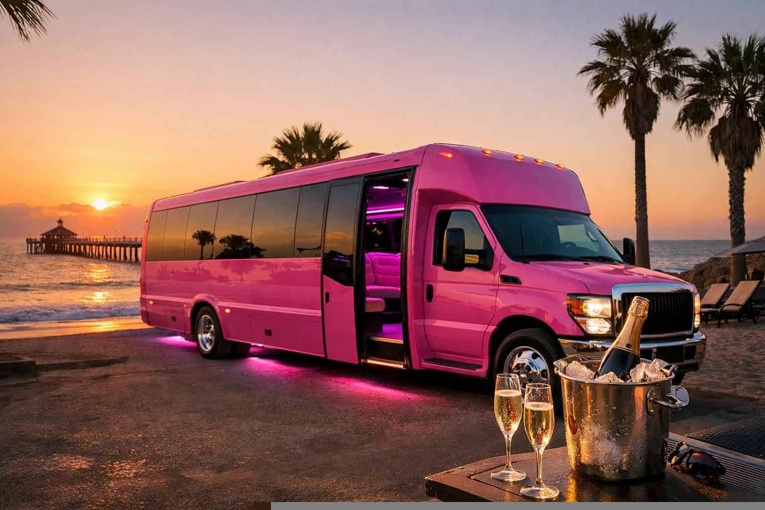 Pink Party Bus Service Imperial Beach CA