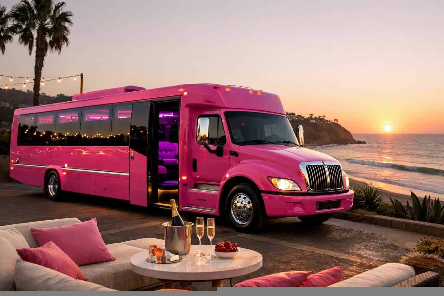 Pink Party Bus Service Solana Beach CA