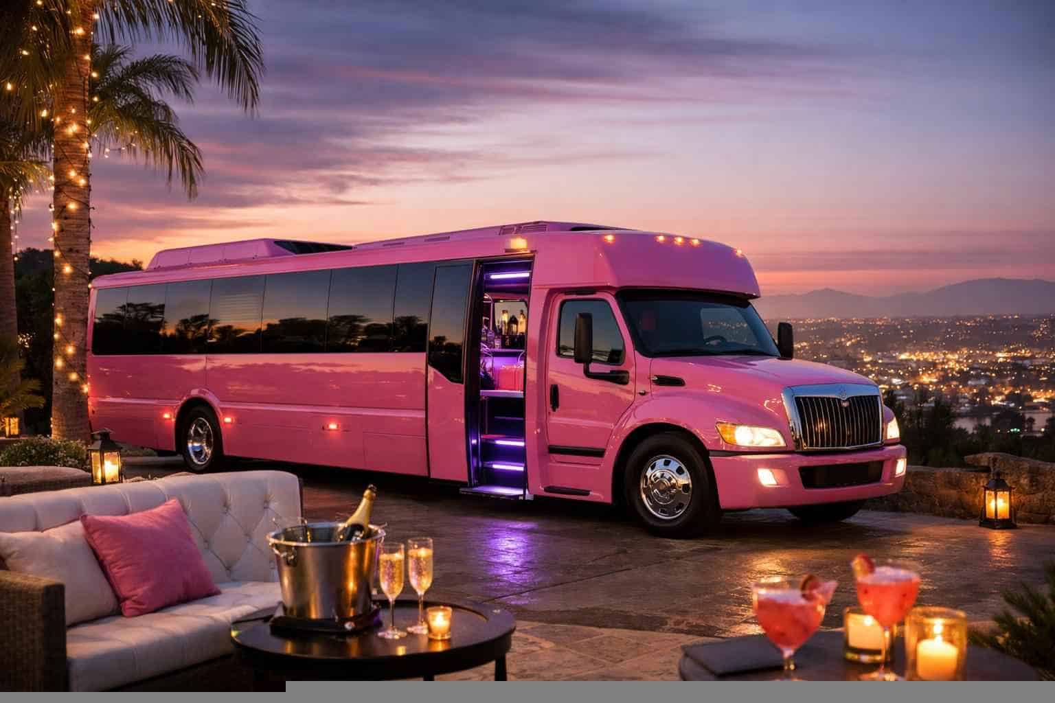 Pink Party Bus Service Vista CA