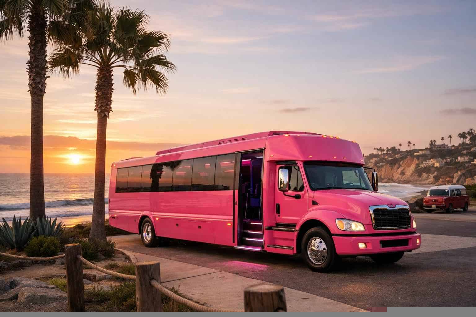 Pink Party Buses in Encinitas California