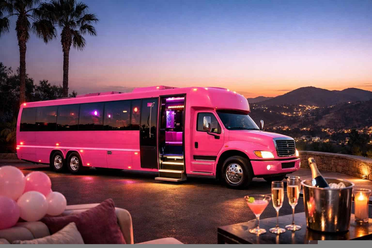 Pink Party Buses in Poway California