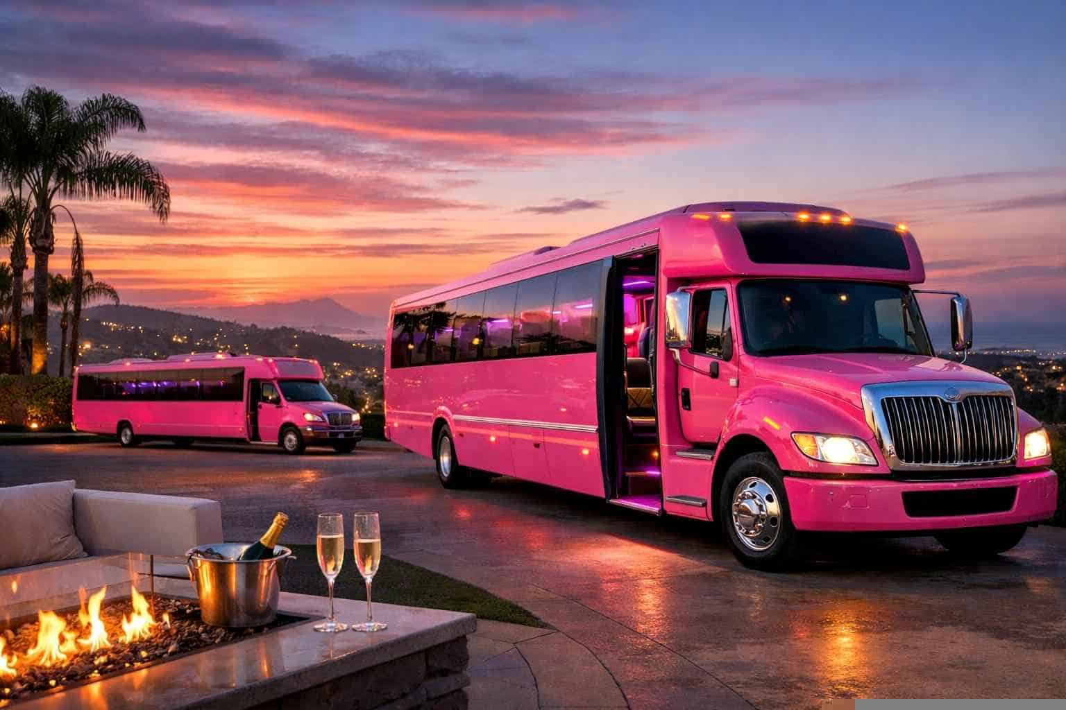 Pink Party Buses in Vista California
