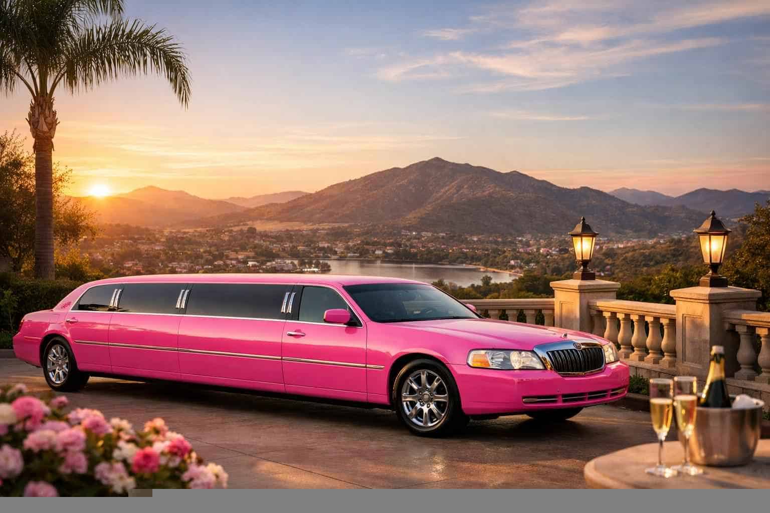 Poway CA Pink Limo Rental