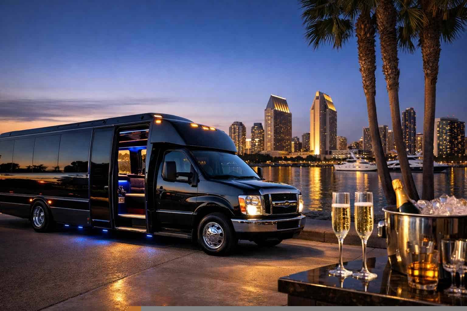 San Diego CA Limo Bus Rental
