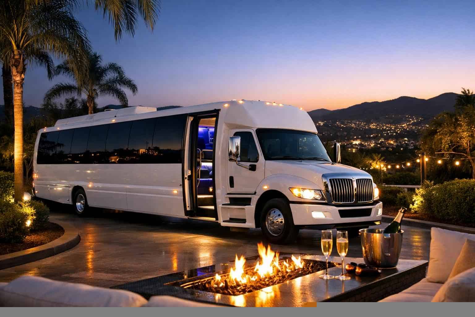 San Marcos CA White Party Bus Rental