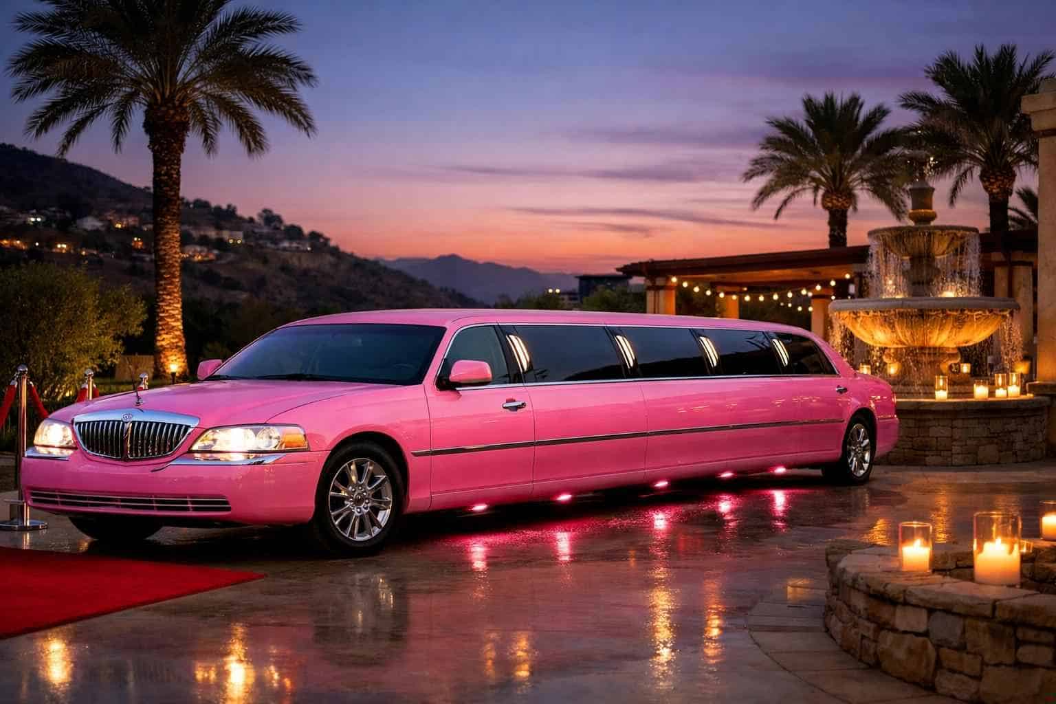 Santee CA Pink Limo Rental