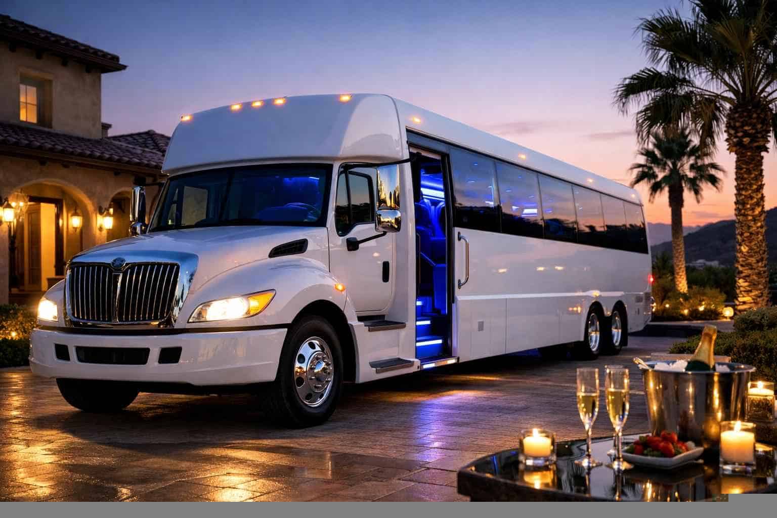 Santee CA White Party Bus Rental