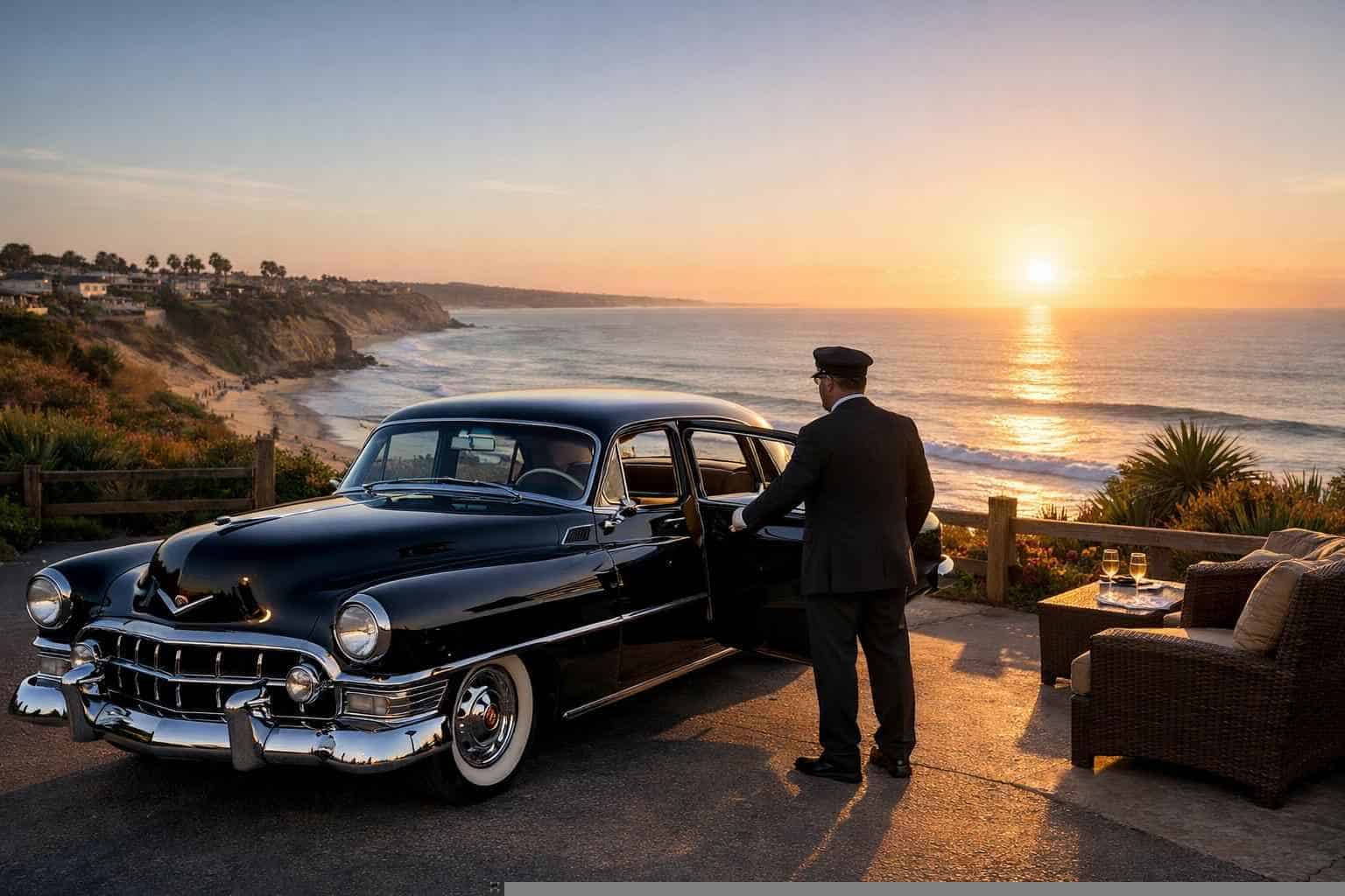 Solana Beach CA Classic Car Chauffeur Service