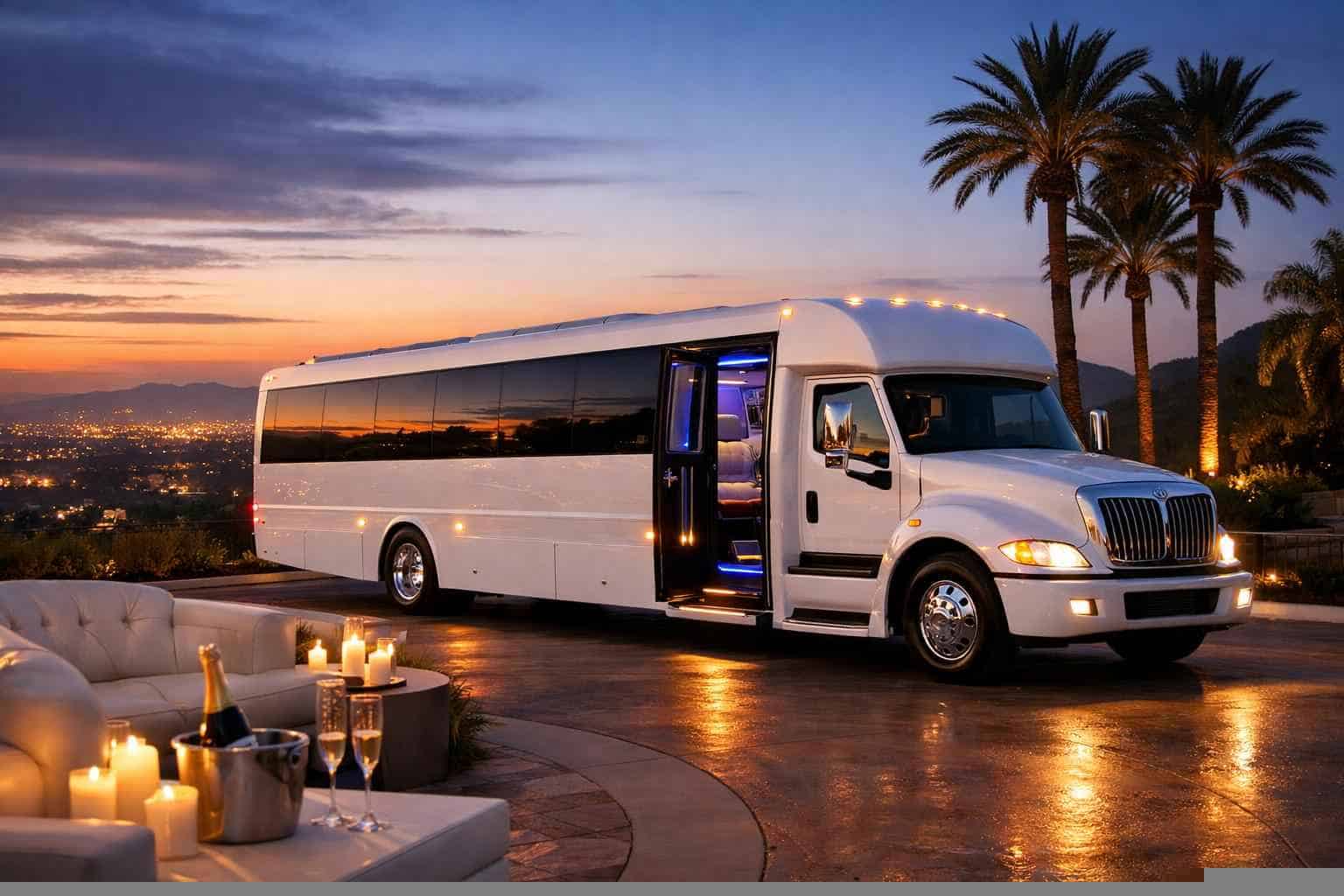 Vista CA White Party Bus Rental