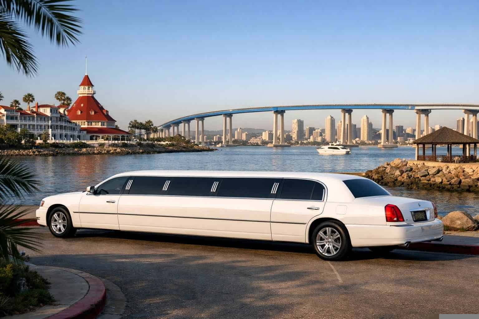 White Limo Rental Near Me Coronado CA
