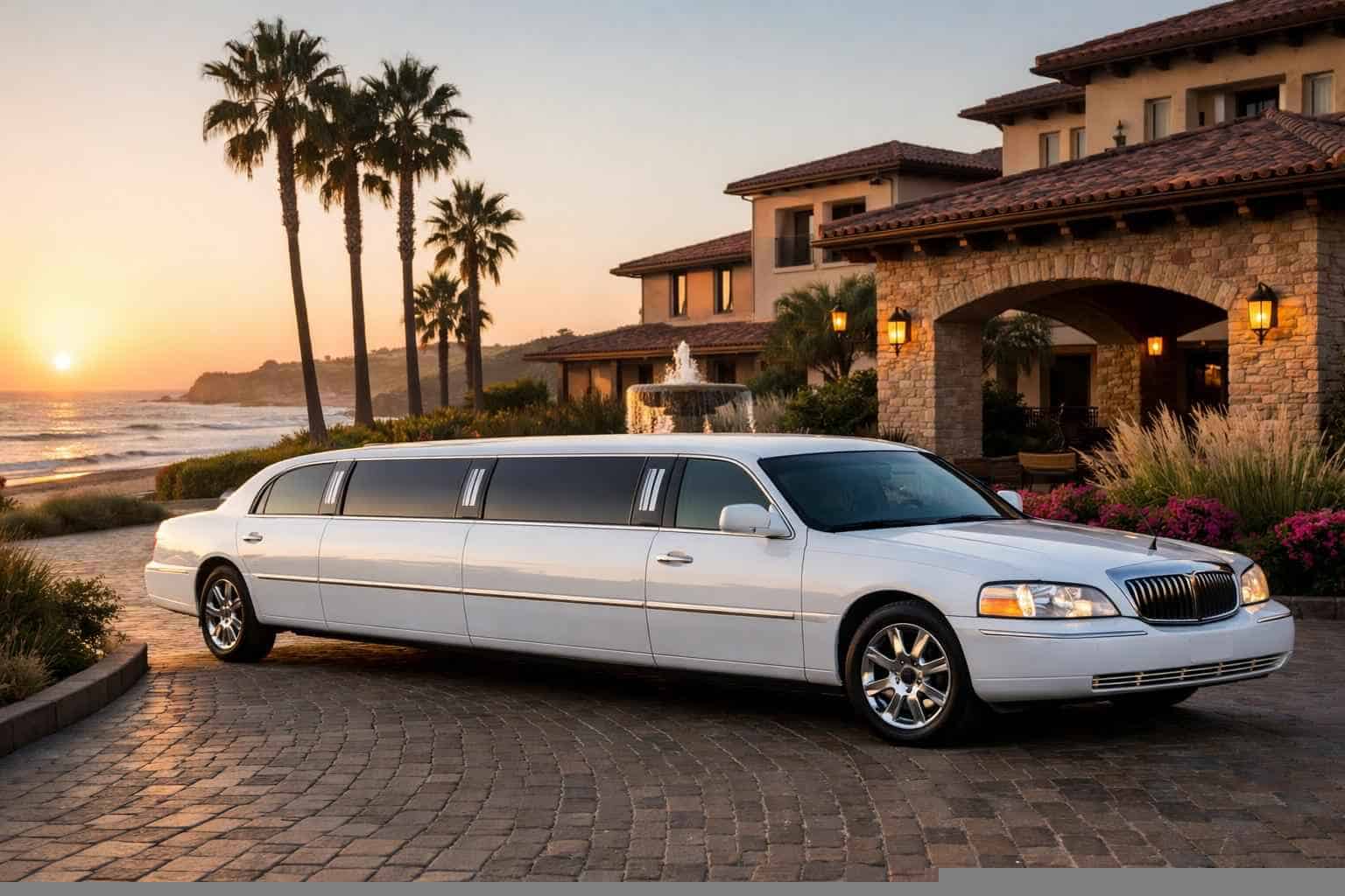 White Limo Rental Near Me Del Mar CA