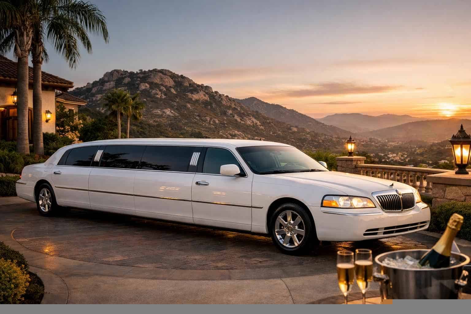 White Limo Rental Near Me Poway CA