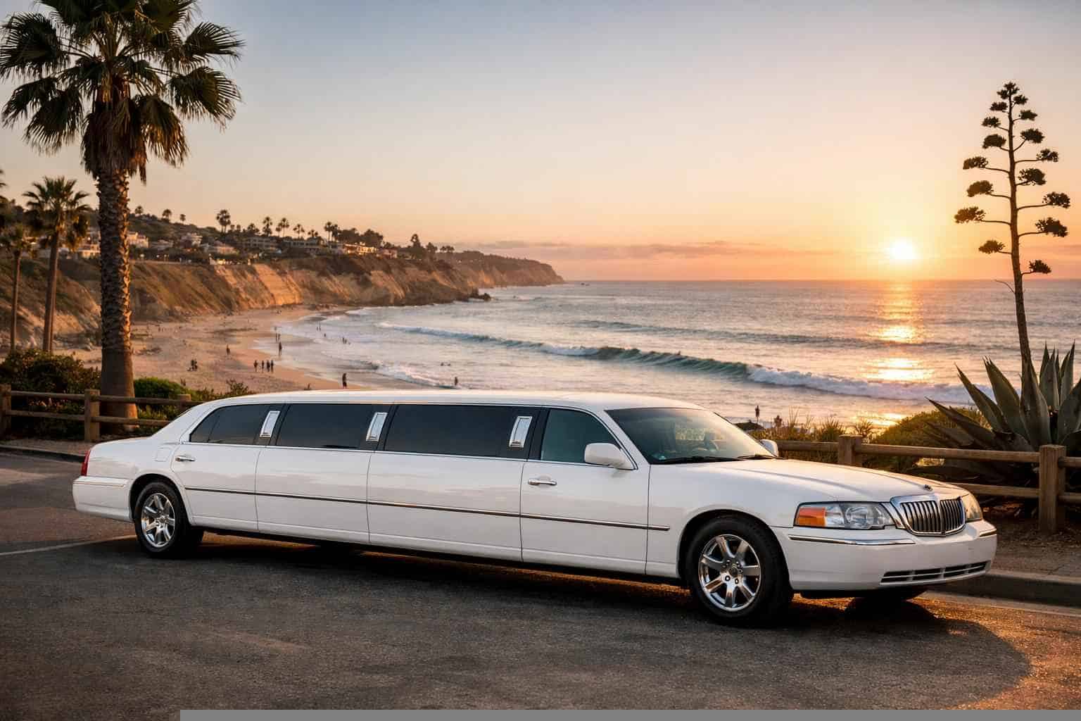 White Limo Rental Near Me Solana Beach CA